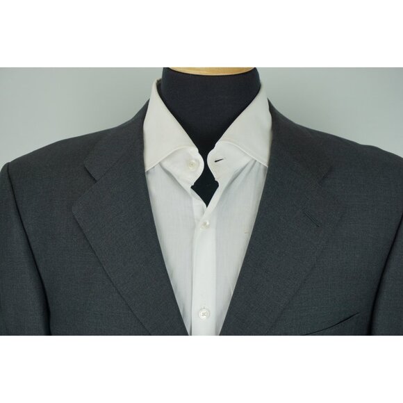 Ermenegildo Zegna Solid Gray 100% Wool Sport Coat Jacket Sz 42R